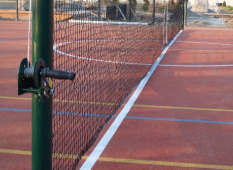 3- TE-2 Mapalı Özel Gerdirme Mekanizmalı Metal Tenis Direği