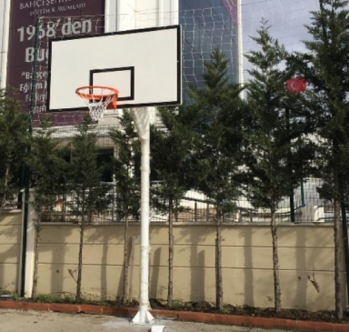 1- Tek Direkli Fiber Panyalı Basketbol Potası