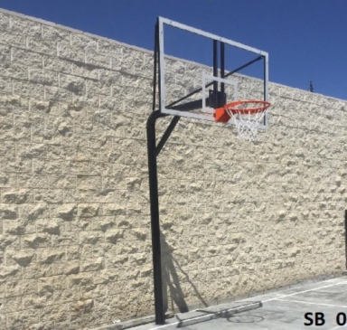 3- Tek Direkli Cam Panyalı Basketbol Potası